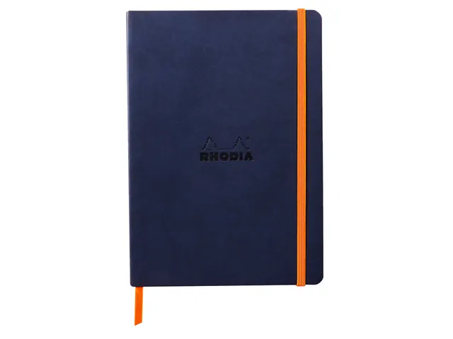 Notitieboek Rhodia A5 lijn 80 vel 90gr nachtblauw