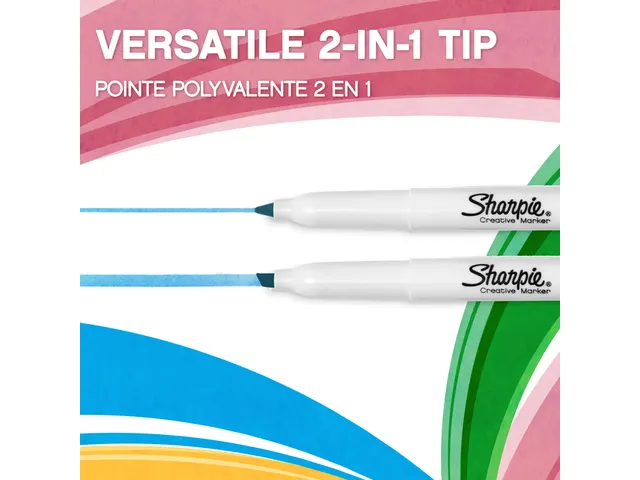 Markeerstift Sharpie S-note Beitel blister à 12 kleuren Assorti