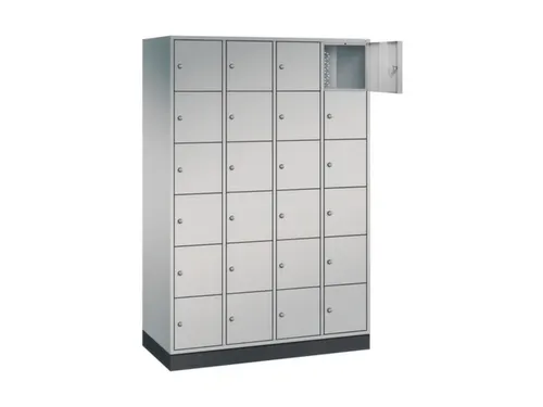 lockerkast,HxBxD 1950x1220x500mm,4x6vakken,cil.-slot,sokkel