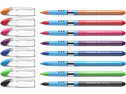Rollerpen Slider Basic Colours extra breed etui à 8 stuks