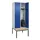 locker met bank,HxBxD 2120x800x815mm,2vak,vak B 400mm,draaigrendel