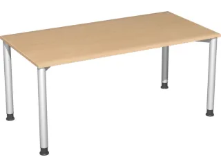 Bureau 4-Poot Hxbxd 680-800X1600X800Mm Ronde Buis Beuken - 1