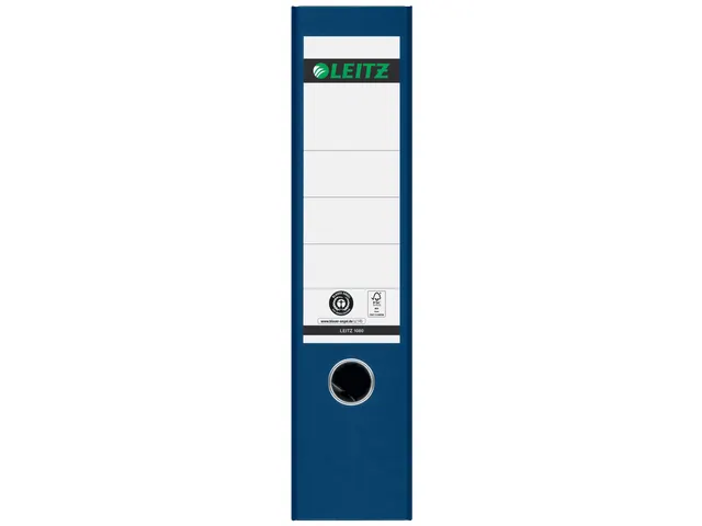 Ordner Leitz 1080 A4 80mm blauw gewolkt 100% gerecycled karton