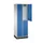Dubbeldekse garderobekast,RAL 7035/RAL 5010,HxBxD 1950x620x500mm