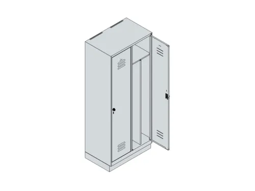 locker voor scheiding van kleding,HxBxD 1950x800x500mm,2vak