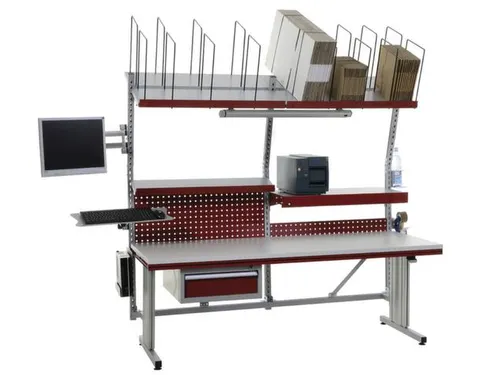 complete paktafel,HxBxD 690-960x2000x800mm,blad lichtgrijs