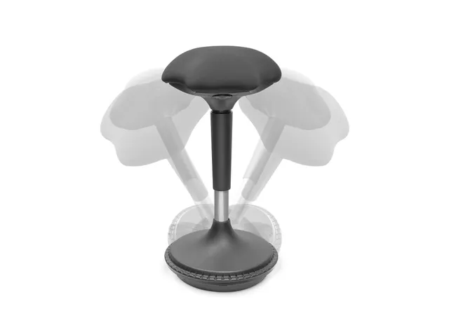 Ergonomische kruk/staanhulp Zwart In hoogte verstelbaar