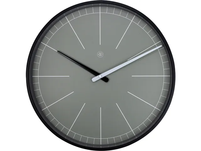 Wandklok nXt Gray Ø 40cm grijs streepaanduiding