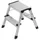 vouwtrapje bordes H 400mm 2x2treden HxBxD 400x490x490mm aluminium
