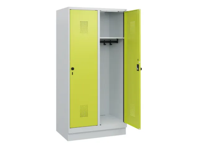 schoollocker,HxBxD 1630x800x500mm,2vak,vak B 400mm,draaigrendel,sokkel