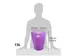 ECOBIN Papiermand 15 L violet transparant