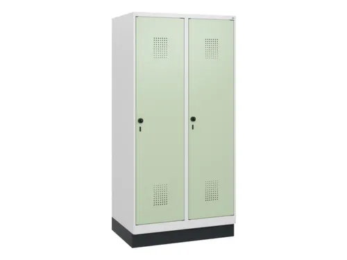 schoollocker,HxBxD 1630x800x500mm,2vak,vak B 400mm,draaigrendel,sokkel
