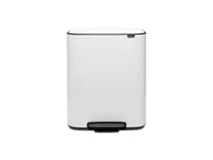 Afvalbak Bo Pedaalemmer Wit 2x30 Liter