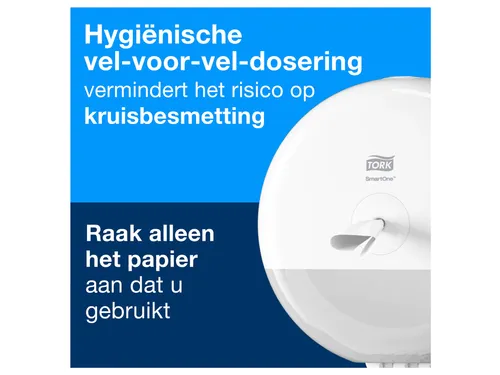 Toiletpapier Tork SmartOne Mini T9 advanced 2-laags 620 vel wit 472193