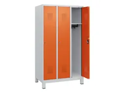 schoollocker,HxBxD 1630x900x500mm,3vak,vak B 300mm,cil.-slot,voeten