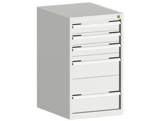 ladekast HxBxD 900x525x525mm 5laden romp RAL7035 front RAL7035 - 1