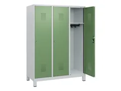 schoollocker,HxBxD 1630x1200x500mm,3vak,vak B 400mm,cil.-slot,voeten