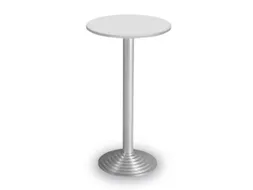 Statafel Gietijzeren Poot 110cm Blad Ø60cm Onderstel Aluminiumkleurig