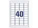 Etiket Avery L7781-25 45.7x25.4 transparant 1000st