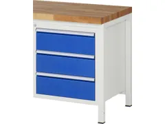 laden-onderbouw,v. werkbank,HxBxD 620x580x650mm,3lade(n),romp RAL7035