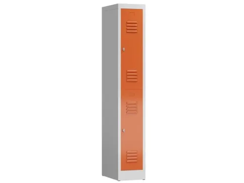 Dubbeldekse garderobekast 1800x310x500mm 2vak B300mm RAL7035 RAL3000