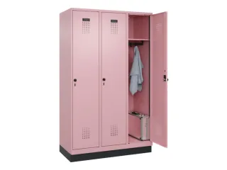 locker,HxBxD 1950x1200x500mm,3vak,vak B 400mm,draaigrendel,sokkel - 1