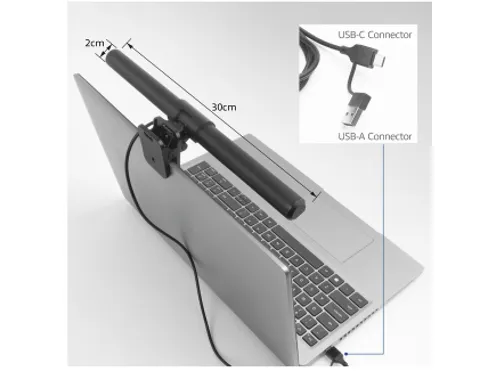 Laptop lamp ACT Clip-on led dimbaar USB