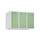 opzetkast,v. locker,3vak.,vak B 250mm,HxBxD 500x750x500mm,vleugeldeur