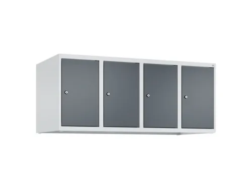 opzetkast,v. locker,4vak.,vak B 300mm,HxBxD 500x1200x500mm,vleugeldeur