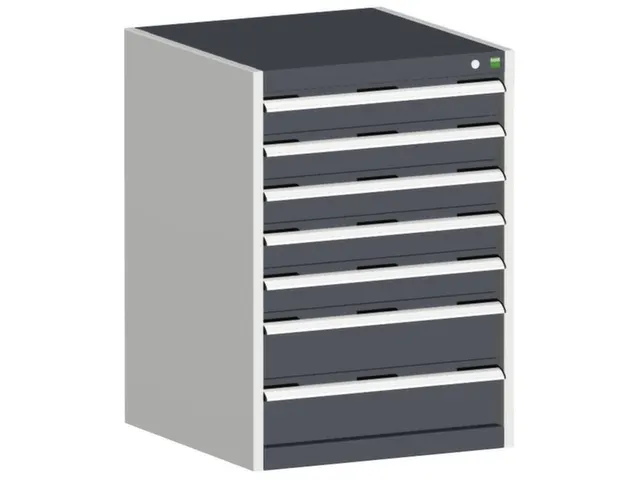 ladekast HxBxD 900x650x525mm 7laden romp RAL7035 front RAL7016