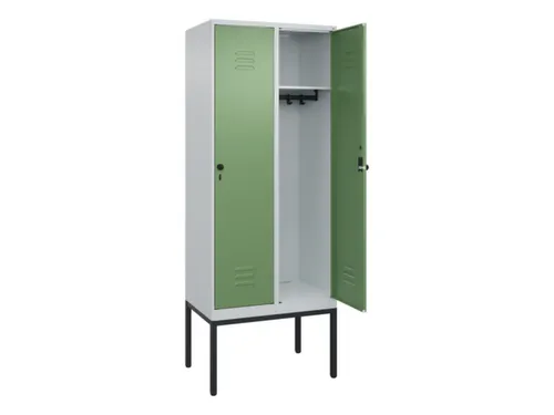 locker,HxBxD 2120x800x500mm,2vak,vak B 400mm,draaigrendel