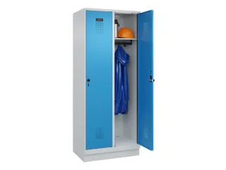 locker,HxBxD 1950x800x500mm,2vak,vak B 400mm,draaigrendel,sokkel - 1