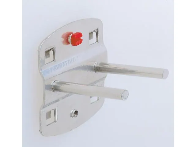 Gereedschapshouder Dubbel Met Rechte Haak L 100Mm Aluminium-Kleurig