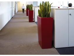 plantenpot,trapeziumvormig,PE,robijnrood,HxBxD 900x900x390mm,55l