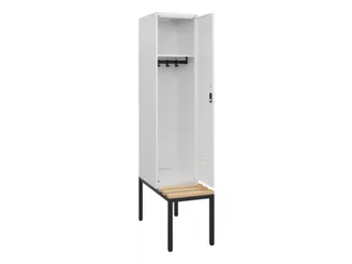 locker met bank,HxBxD 1950x400x815mm,1vak,vak B 400mm,cil.-slot - 2