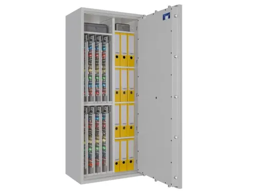 sleutelkluis,HxBxD 1550x650x420mm,896haak,legborden,romp RAL7035