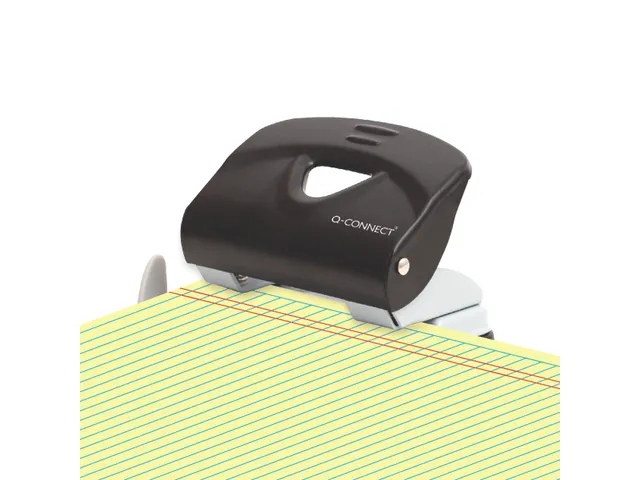 Q-CONNECT Medium Duty perforator Metaal 2-gaats 20 vel Zwart