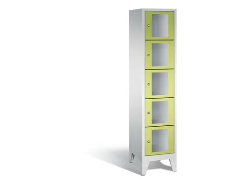 Lockerkast 1850x420x500mm 1x5 vakken Cilinderslot Poten, RDS1108060