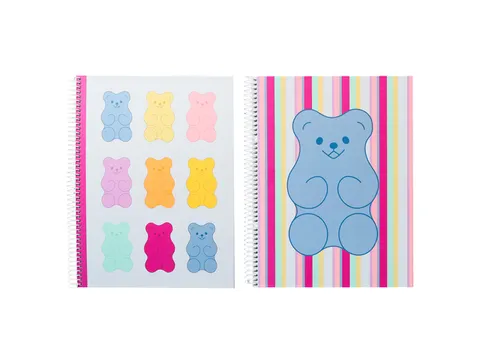 Spiraalblok B'LOG SWEET CANDY A5 ruit 5mm HC 80v krimp 2st 2 motieven