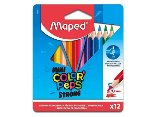 Kleurpotlood Maped Color'Peps Mini Strong set à 12 kleuren