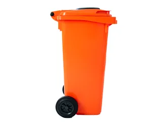 Container met rozet 120 Liter Oranje - 4