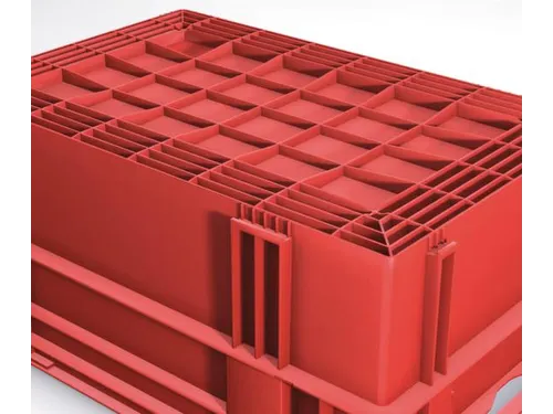 Euronorm Draaistapelbak Pp Hxlxb 320X600X400Mm 60L Rood
