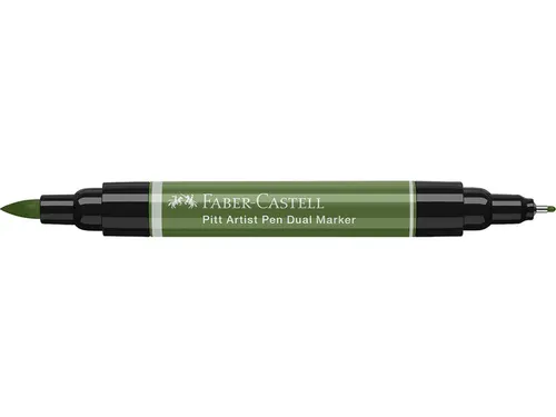 Tekenstift Faber-Castell Pitt Artist Pen duo marker 174 chroomgroen
