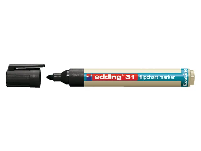 Viltstift edding 31 EcoLine voor flipover rond 1.5-3mm zwart
