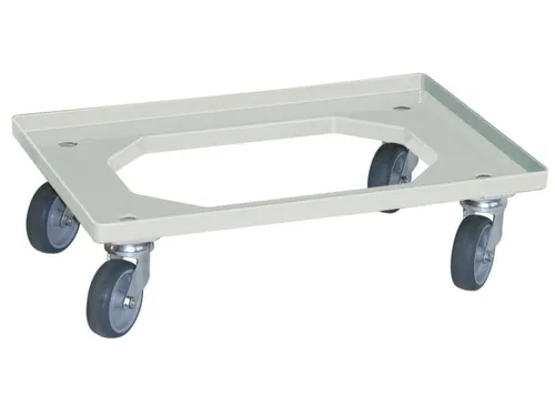 Bakonderwagen 250kg Laadvloer 600x400mm Rubberen Wielen Naturel