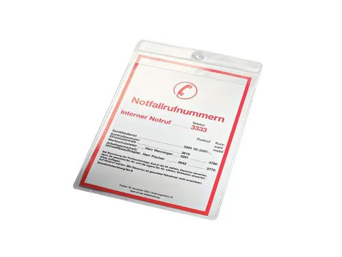 U-map Leitz 4095 A5 met ophangoog 0.20mm PVC transparant