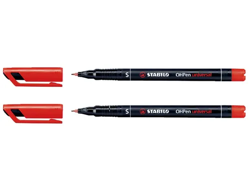 Viltstift STABILO OHpen 841/40 permanent rond superfijn rood