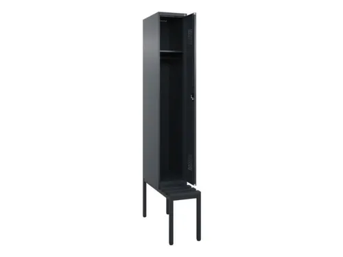 locker met bank,HxBxD 2120x300x815mm,1vak,vak B 300mm,cilinderslot