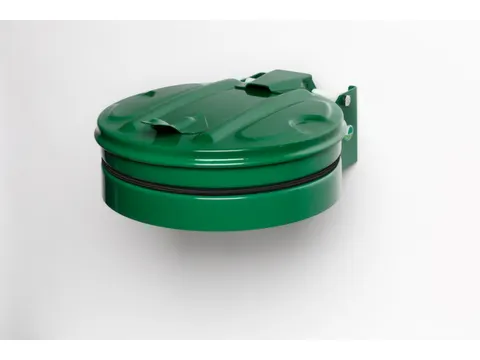 Afvalverzamelaar 120 Liter Wand Plaatstaal Met Deksel Groen