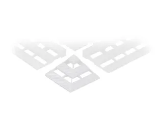 Hoekstuk Hd-pe Lxbxh 110x110x25mm Wit - 1